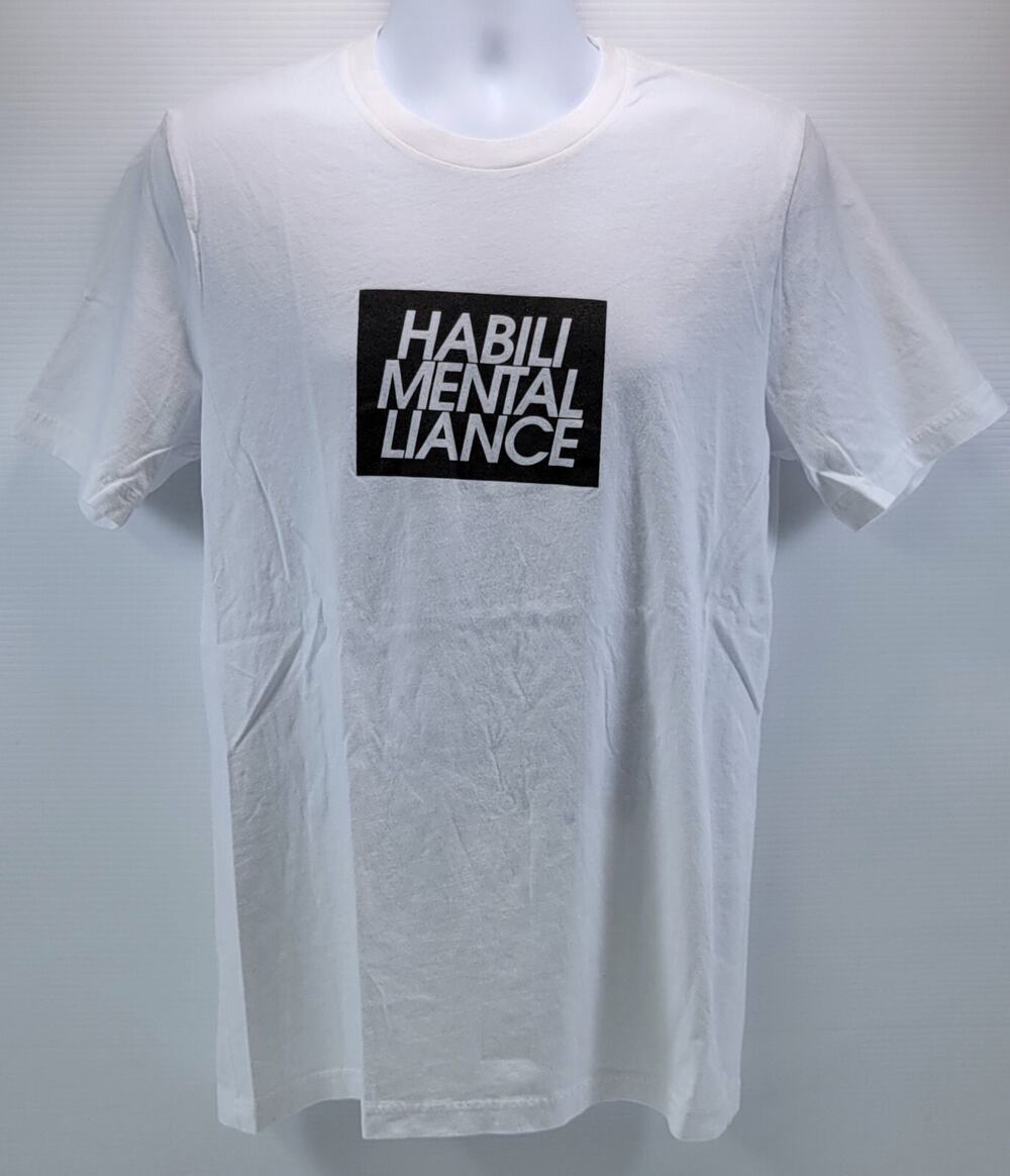 B) Rare New York City Habiliment Alliance Urban Streetwear Box Logo T-Shirt